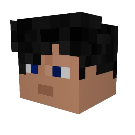 Pikachu2322 Minecraft avatar head, 3D render