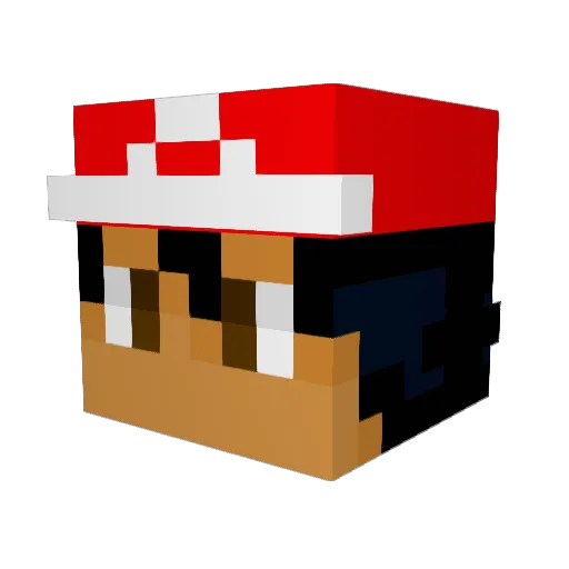 Pikachu321 Minecraft avatar head, 3D render
