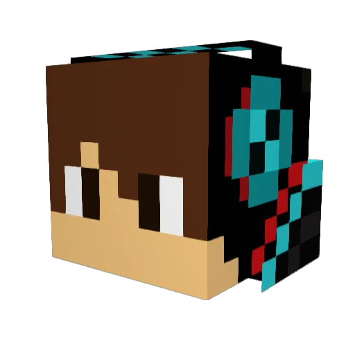 Pikachu950 Minecraft avatar head, 3D render