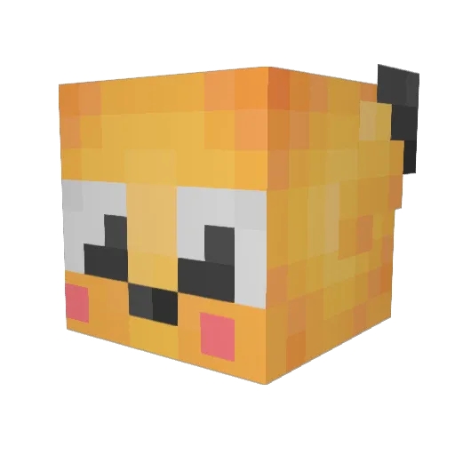 PikachuDGT Minecraft avatar head, 3D render