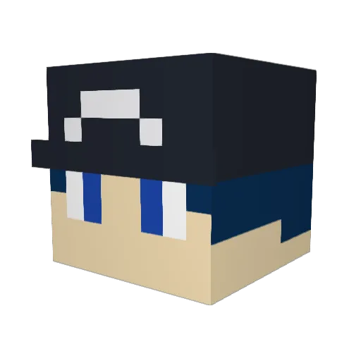 PikachuPlays12 Minecraft avatar head, 3D render