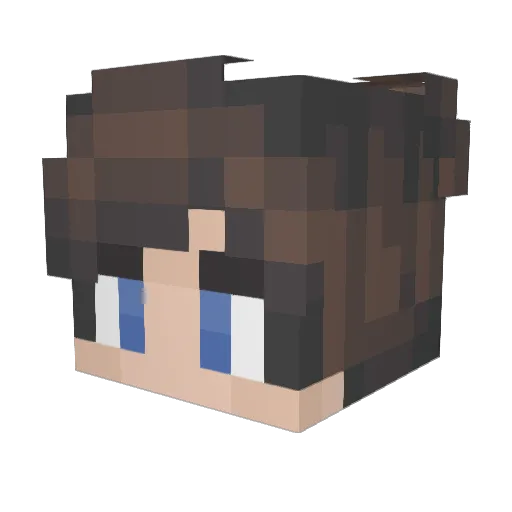 Pikachu_017 Minecraft avatar head, 3D render