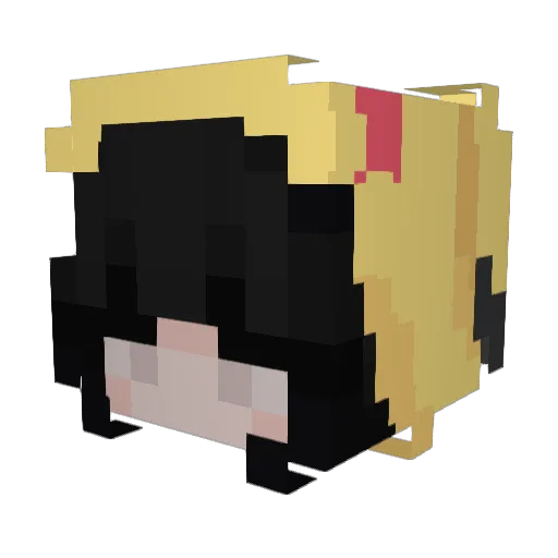 Pikachu_0410 Minecraft avatar head, 3D render
