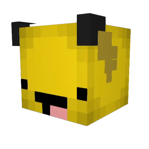 Pikachu_Jacob Minecraft avatar head, 3D render