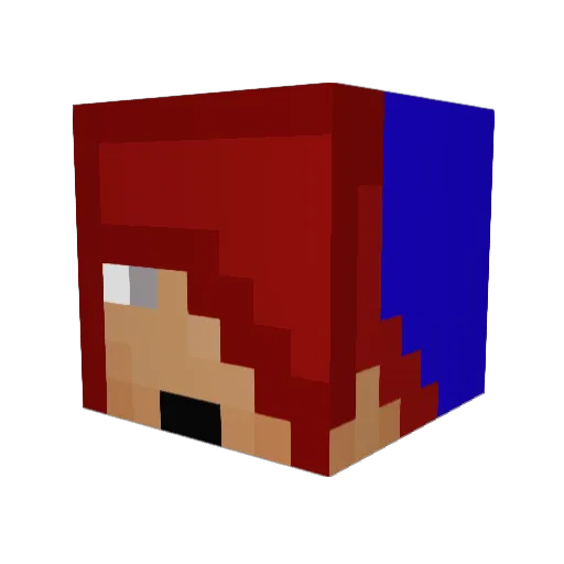 Pikachu_Rapper_1 Minecraft avatar head, 3D render
