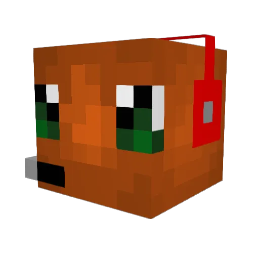 Pikachugam1ng Minecraft avatar head, 3D render