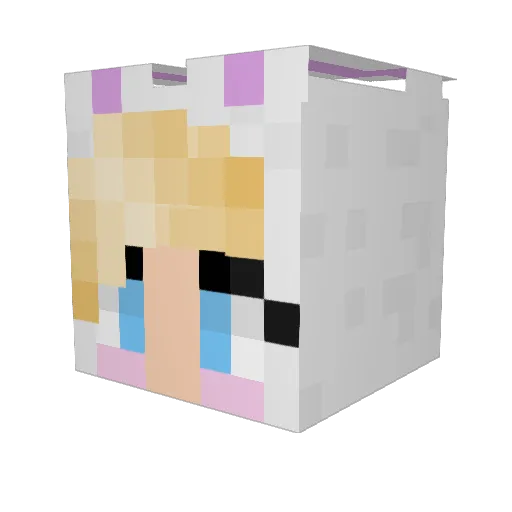Pikachugirl200 Minecraft avatar head, 3D render