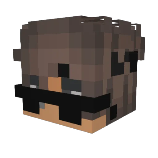 Pikachuman26 Minecraft avatar head, 3D render