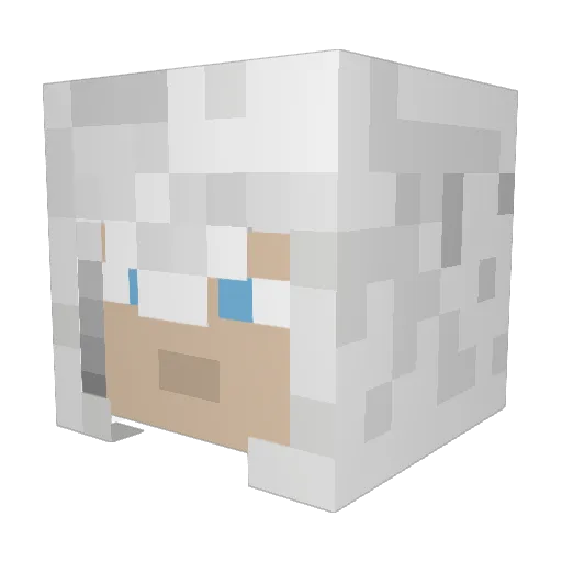 Pikadoo Minecraft avatar head, 3D render