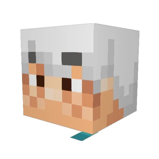 Pikahikas Minecraft avatar head, 3D render