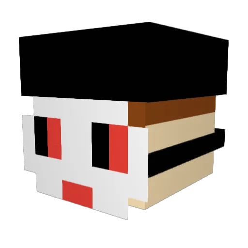 Pikajew2012 Minecraft avatar head, 3D render