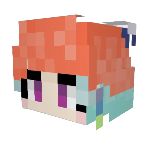 Pikalee2 Minecraft avatar head, 3D render