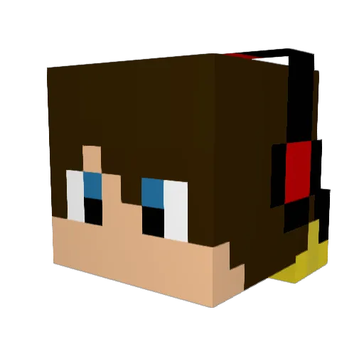 Pikalex112 Minecraft avatar head, 3D render