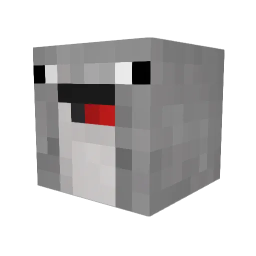 Pikallo Minecraft avatar head, 3D render