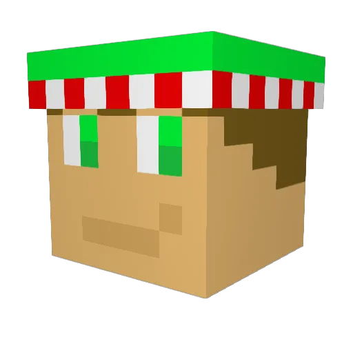 Pikaminecraft8 Minecraft avatar head, 3D render
