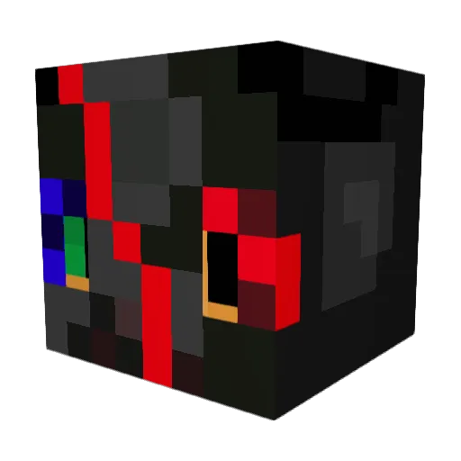 Pikamom Minecraft avatar head, 3D render