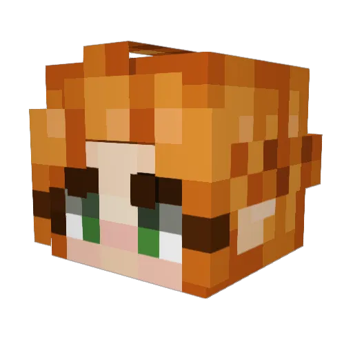 Pikanchion Minecraft avatar head, 3D render