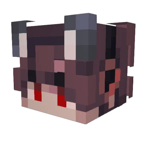Pikapack Minecraft avatar head, 3D render
