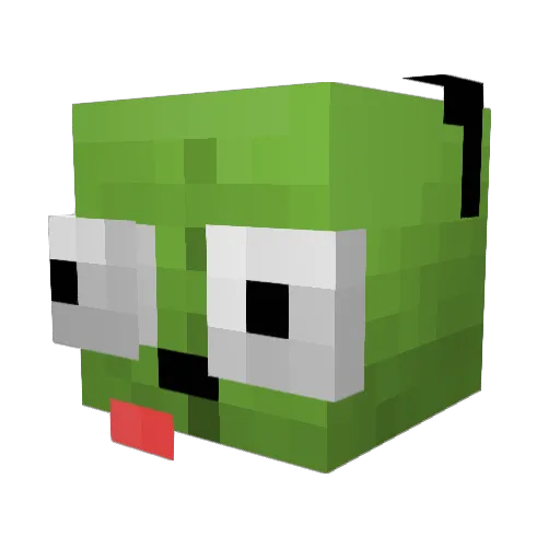 Pikapiedra Minecraft avatar head, 3D render
