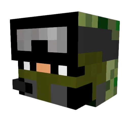 Pikarin_1001 Minecraft avatar head, 3D render