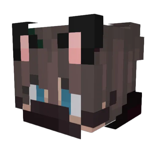 Pikatscha Minecraft avatar head, 3D render