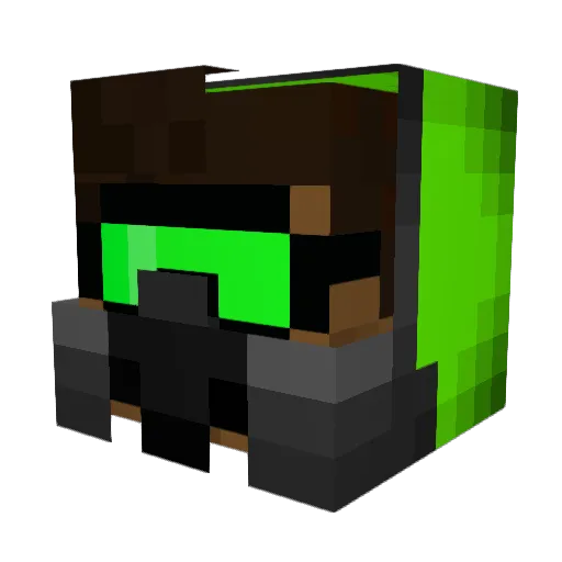 Pikatshy Minecraft avatar head, 3D render