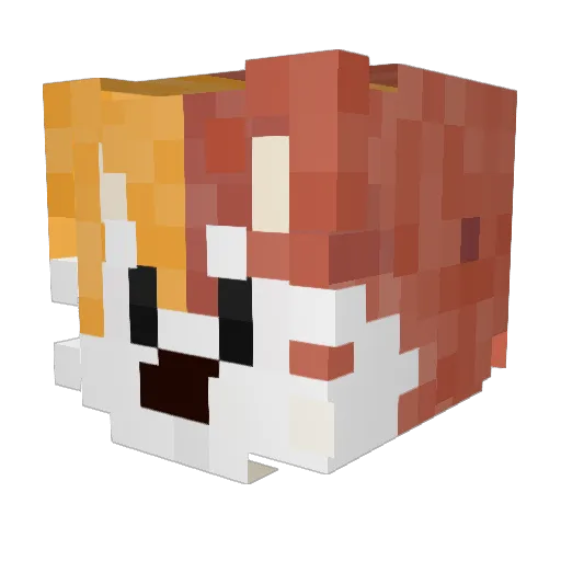 Pikazeen Minecraft avatar head, 3D render