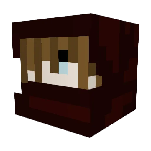 Pikazord Minecraft avatar head, 3D render