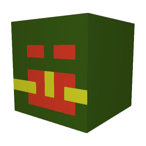 Pikeel Minecraft avatar head, 3D render