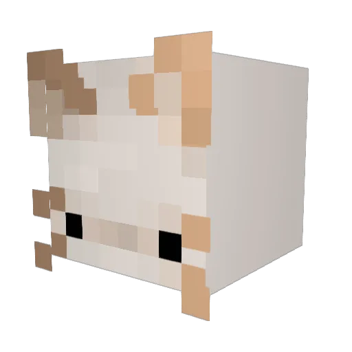 Pikel Minecraft avatar head, 3D render