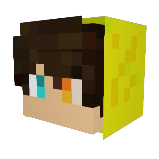 Pikes00 Minecraft avatar head, 3D render