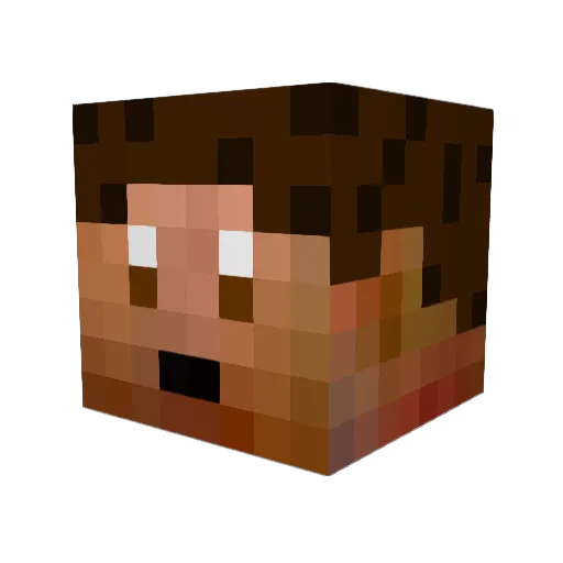 Pikey13 Minecraft avatar head, 3D render