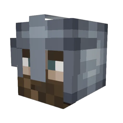 Pikhylluelo Minecraft avatar head, 3D render