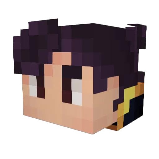 Piki76 Minecraft avatar head, 3D render
