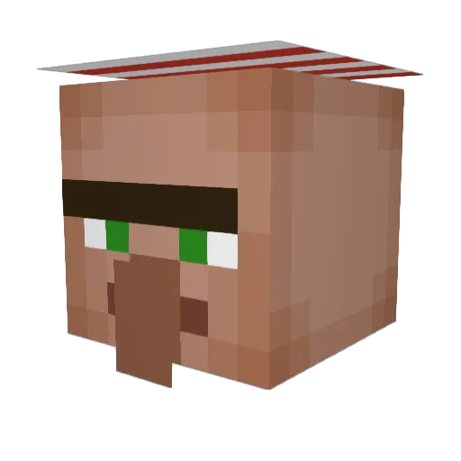 PikkEllerPung Minecraft avatar head, 3D render