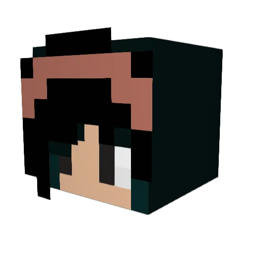 Pikka7 Minecraft avatar head, 3D render