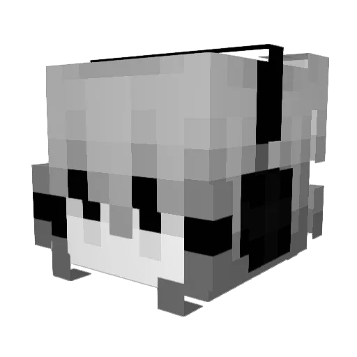 Pikku69 Minecraft avatar head, 3D render