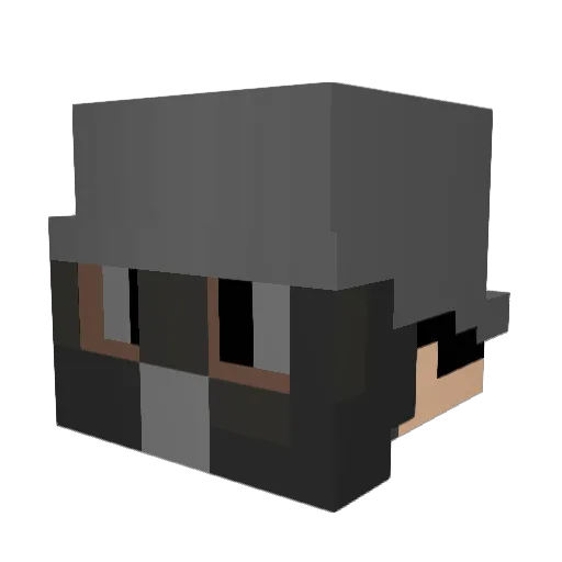 Pikneytr Minecraft avatar head, 3D render