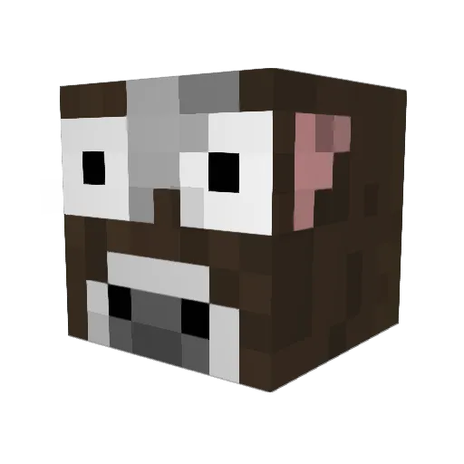 Pikni3 Minecraft avatar head, 3D render
