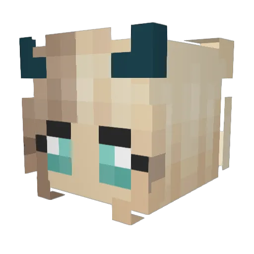 Piko878 Minecraft avatar head, 3D render