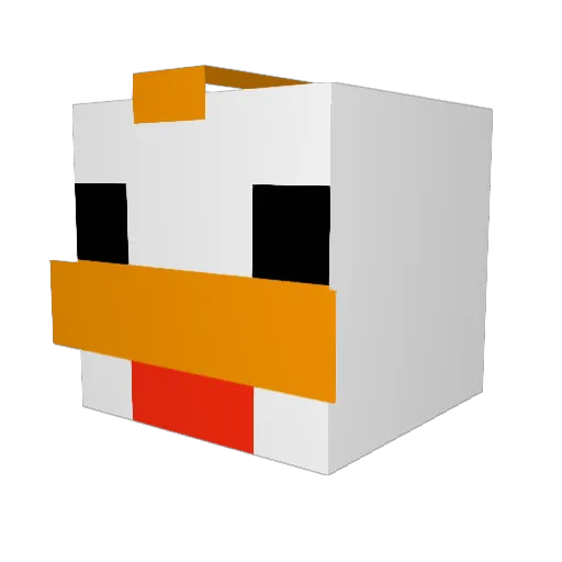 PikoGames Minecraft avatar head, 3D render