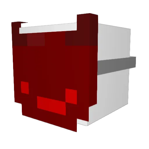 Pikoboll Minecraft avatar head, 3D render