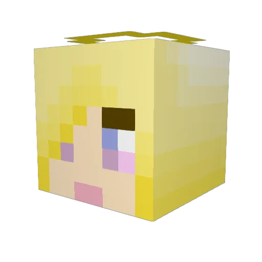 PikofD Minecraft avatar head, 3D render