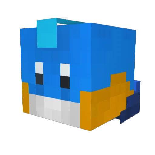 Pikoner Minecraft avatar head, 3D render