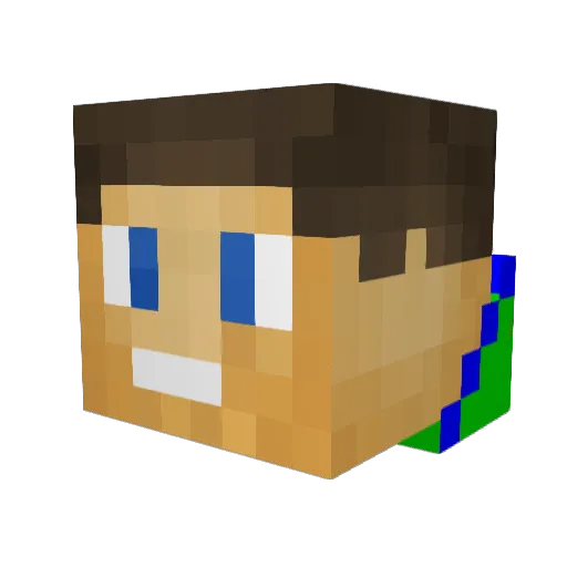 PiksHD_ Minecraft avatar head, 3D render