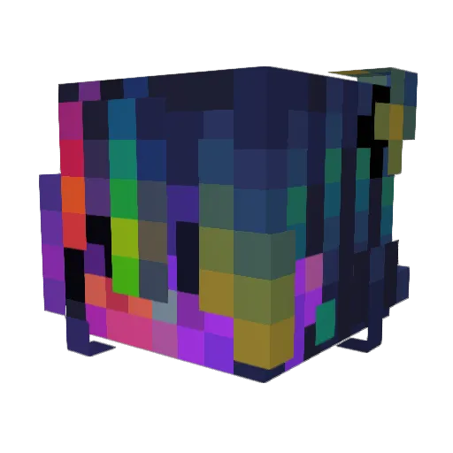 Pikxe Minecraft avatar head, 3D render