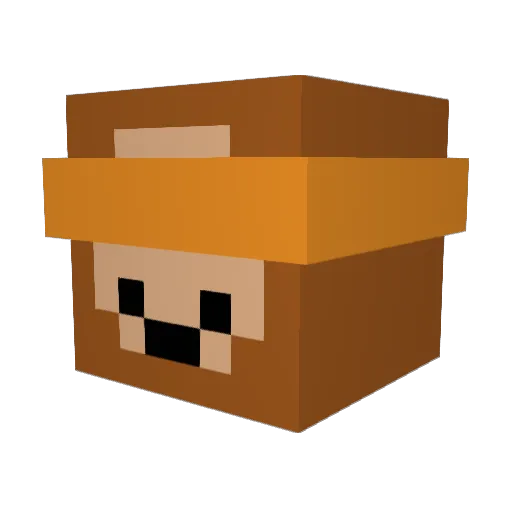 Pikyyy Minecraft avatar head, 3D render