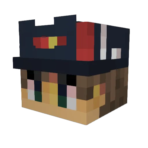 Pikzii Minecraft avatar head, 3D render