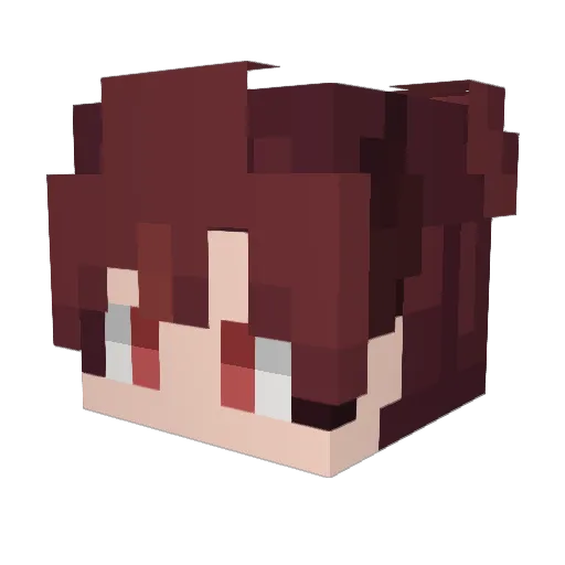 PilGyuu Minecraft avatar head, 3D render