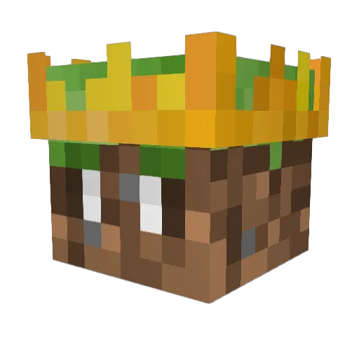 Pildew Minecraft avatar head, 3D render